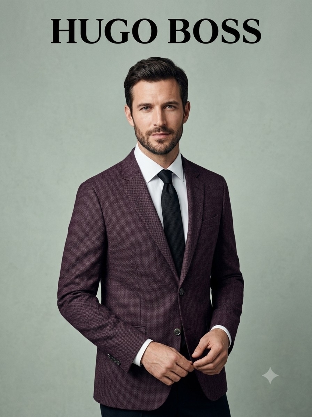 Hugo Boss Men's Burgundy  blazer, model Hutson1 100% Pure Wool